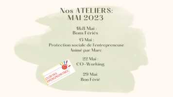 VOS ATELIERS MAI 2023