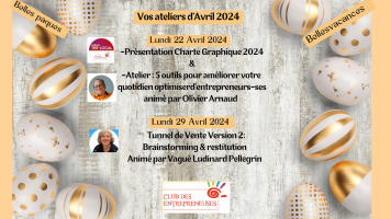 Vos Ateliers AVRIL 2024