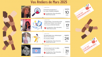 Vos Ateliers Mars 2025
